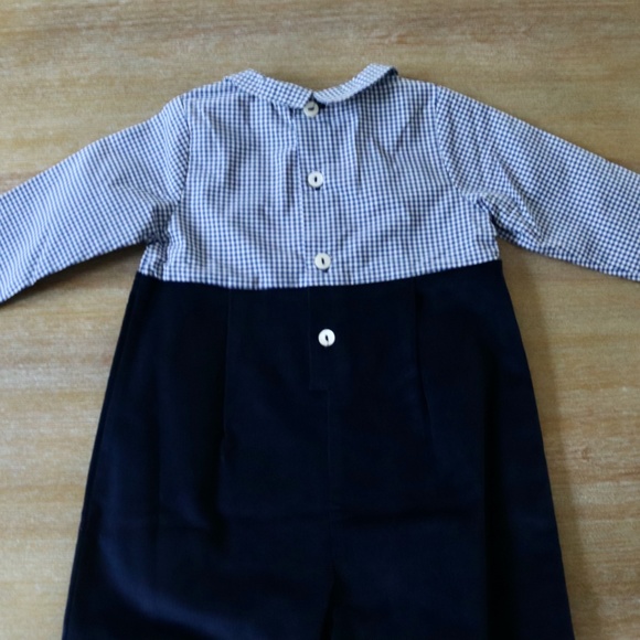 NWOT Petit Confection Baby Boy Blue Corduroy Holiday Snowman One-Piece Outfit 9M - Picture 10 of 10